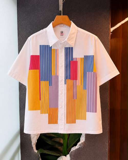 Men's Abstract Print Short Sleeve Shirt