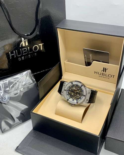 Hublot Geneve Diamond-Encrusted Watch