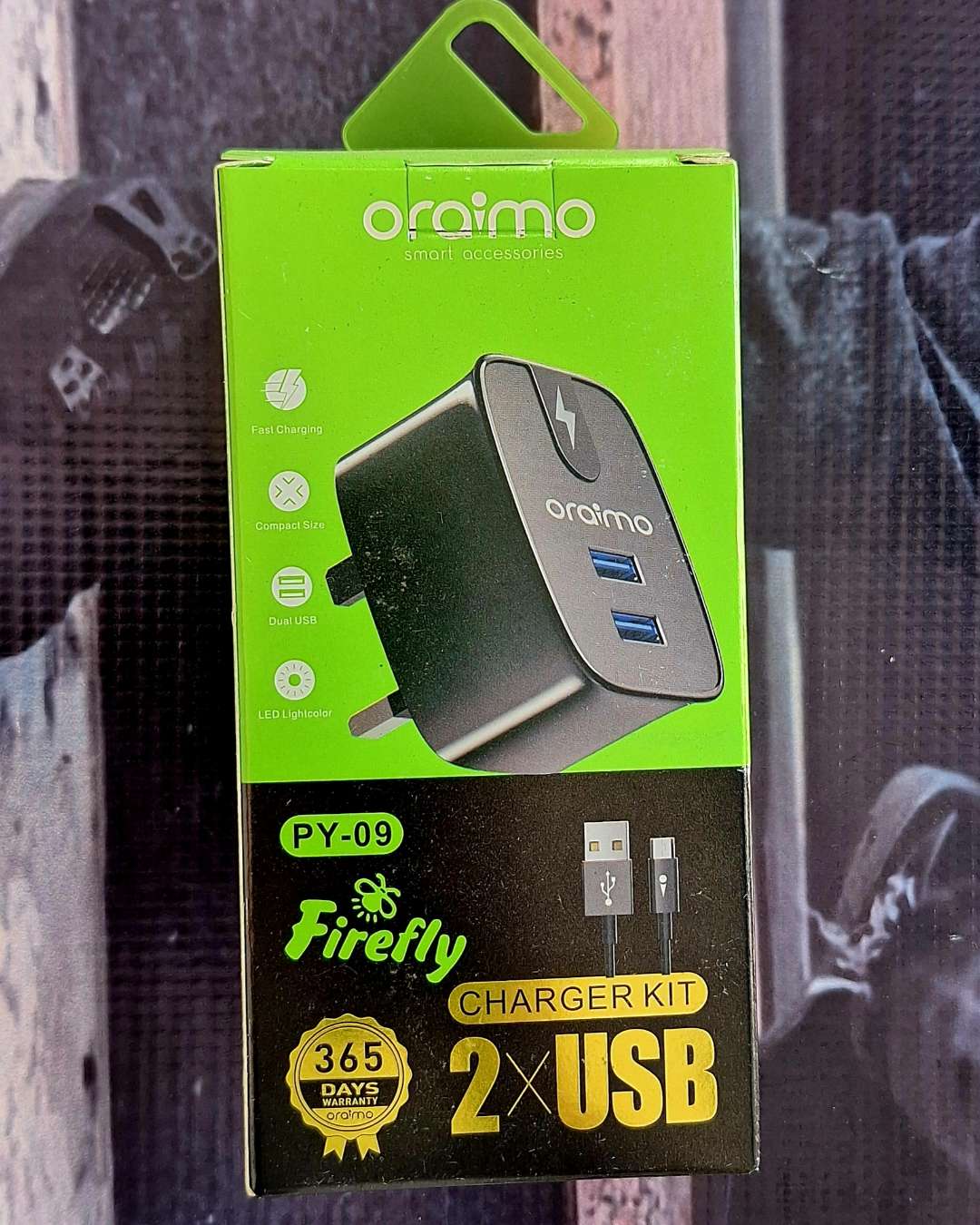 Oraimo Firefly PY-09 Dual USB Fast Charger Kit