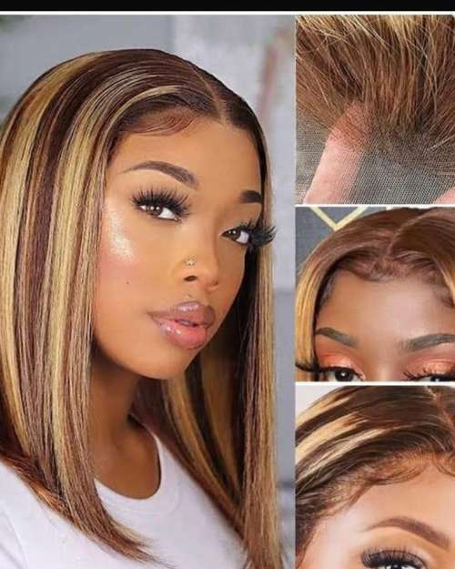 10-inch Piano Color Frontal Double Drawn Bob Wig