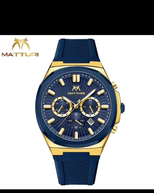 Matturi Blue and Gold Chronograph Watch
