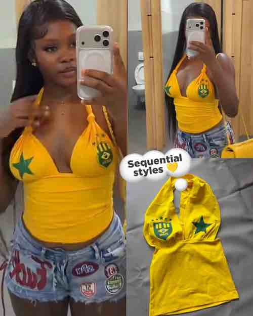 Brazil Flag Halter Top