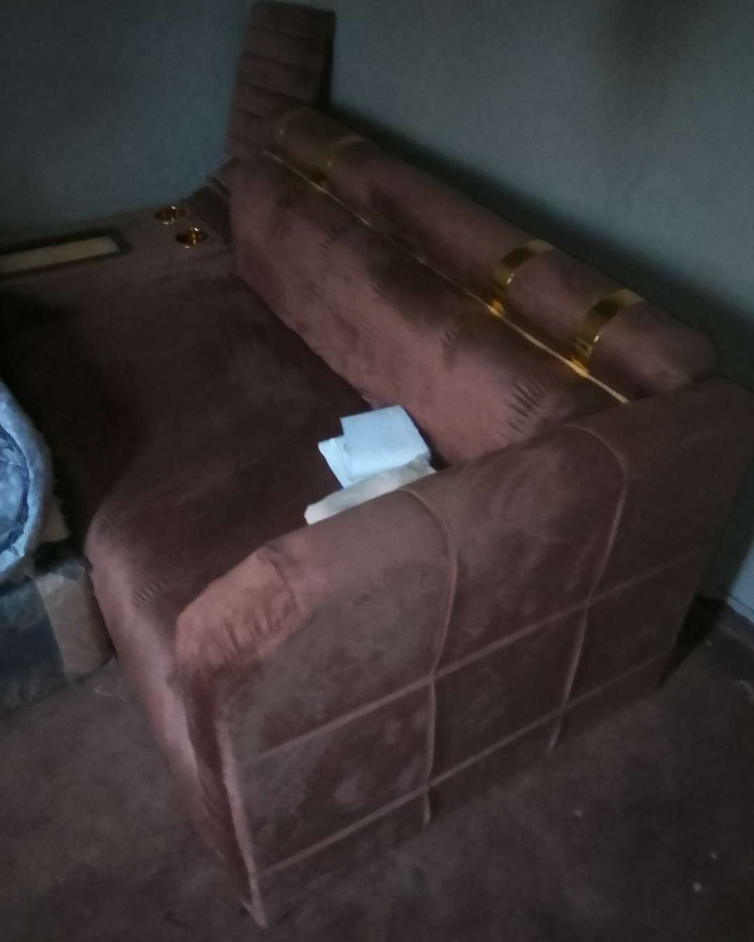 Two-Seater Brown Sofa