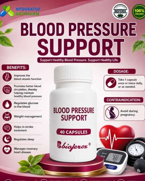 Bbiaferox Blood Pressure Support, 40 Capsules