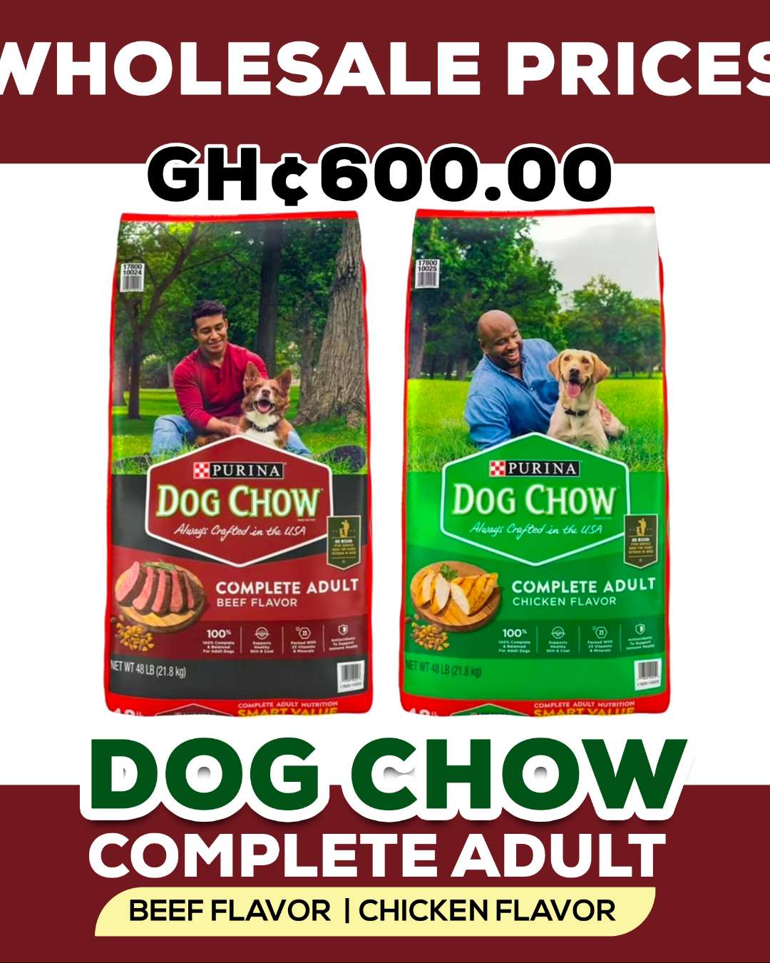 Purina Dog Chow Complete Adult Dog Food - Beef and Chicken Flavors