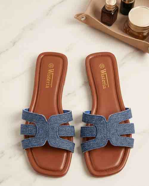 Women's Wisteria Denim Strap Slippers