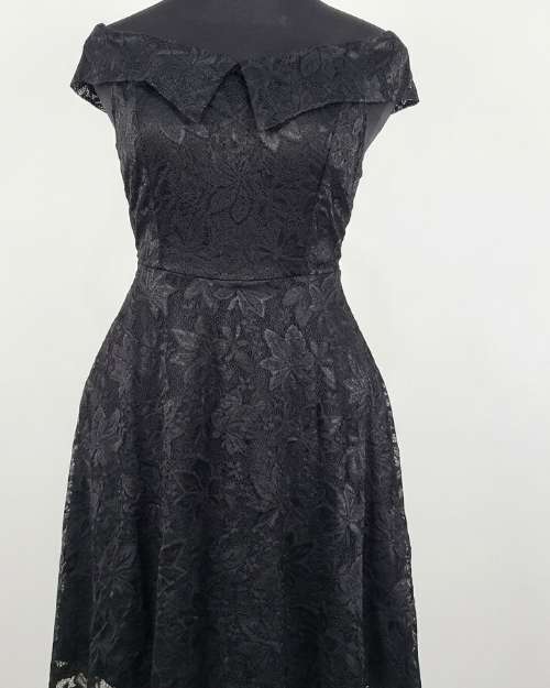 Black Lace Off-Shoulder Dress