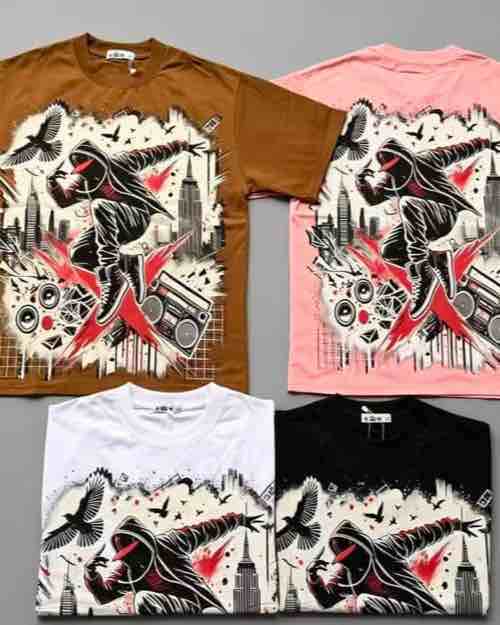 Graphic Print Cotton T-Shirts