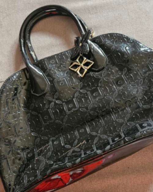 Black Patent Leather Handbag