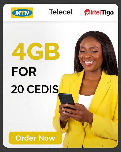 4GB Data Bundle for 20 Cedis