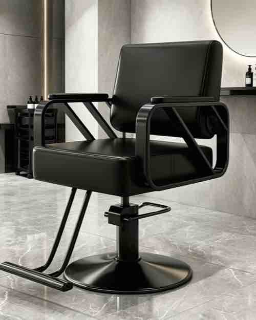 Black Hydraulic Salon Chair