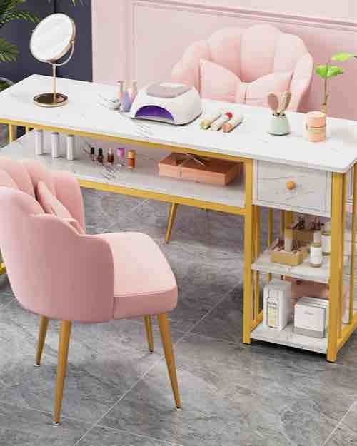 Manicure Table with 2 Chairs