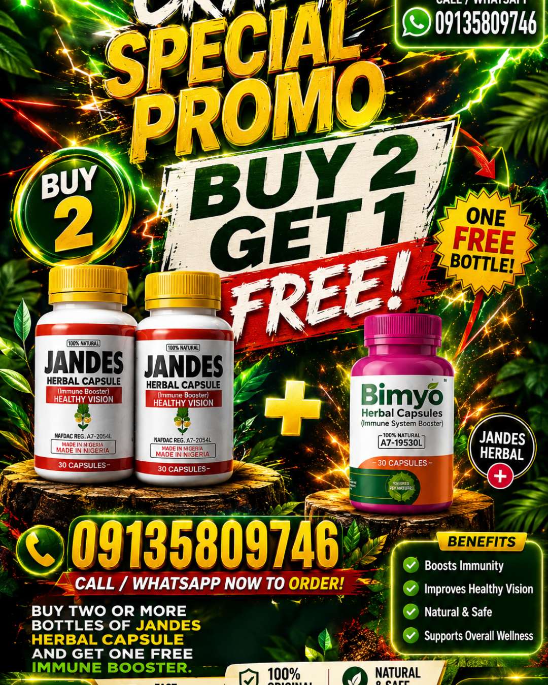 Jandes Herbal Capsules for Healthy Vision and Immunity