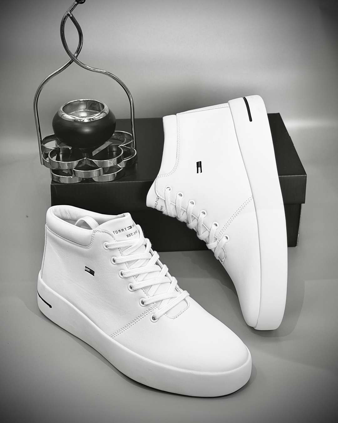 Tommy Hilfiger High-Top Leather Sneakers