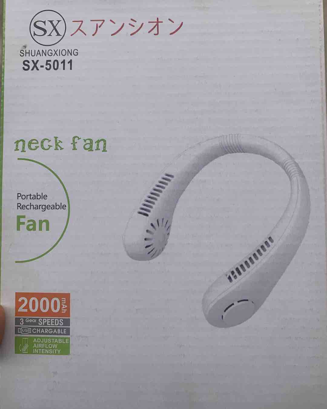 Rechargeable neck fan