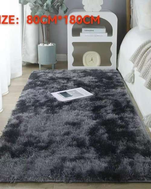 Striped Fluffy Bedside Carpet