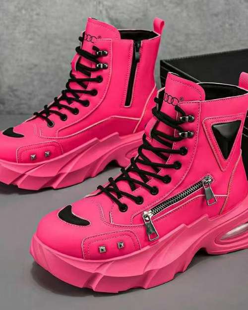 Pink sneakers boot