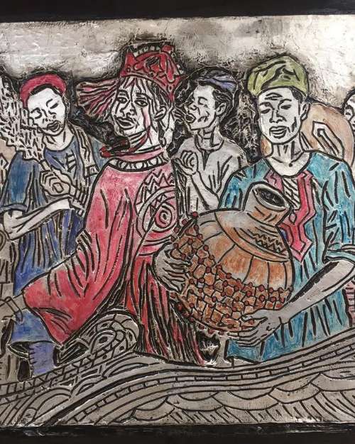 Foil Artwork of Yoruba Traditional Ruler