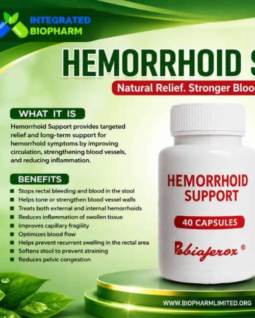Pobiaferox Hemorrhoid Support 40 Capsules