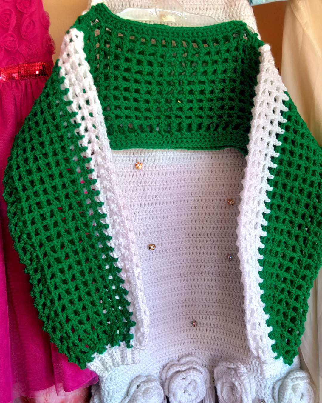 Handmade Crochet Long Sleeve Shrug