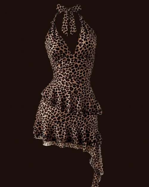 leopard skin dress