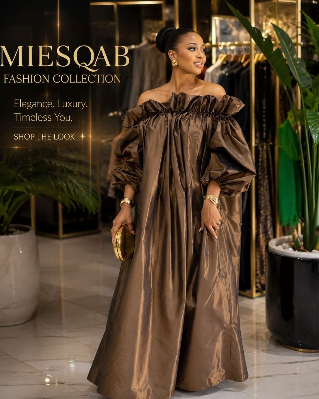 MIESQAB Brocade Bubu Gown
