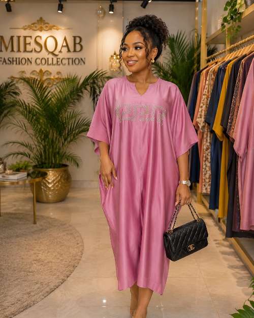 Pink Bubu Kaftan Dress