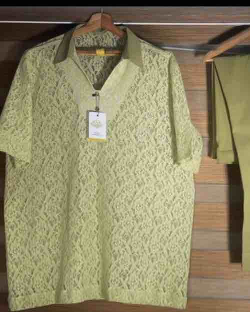 Men's Lace Top and Trousers Set