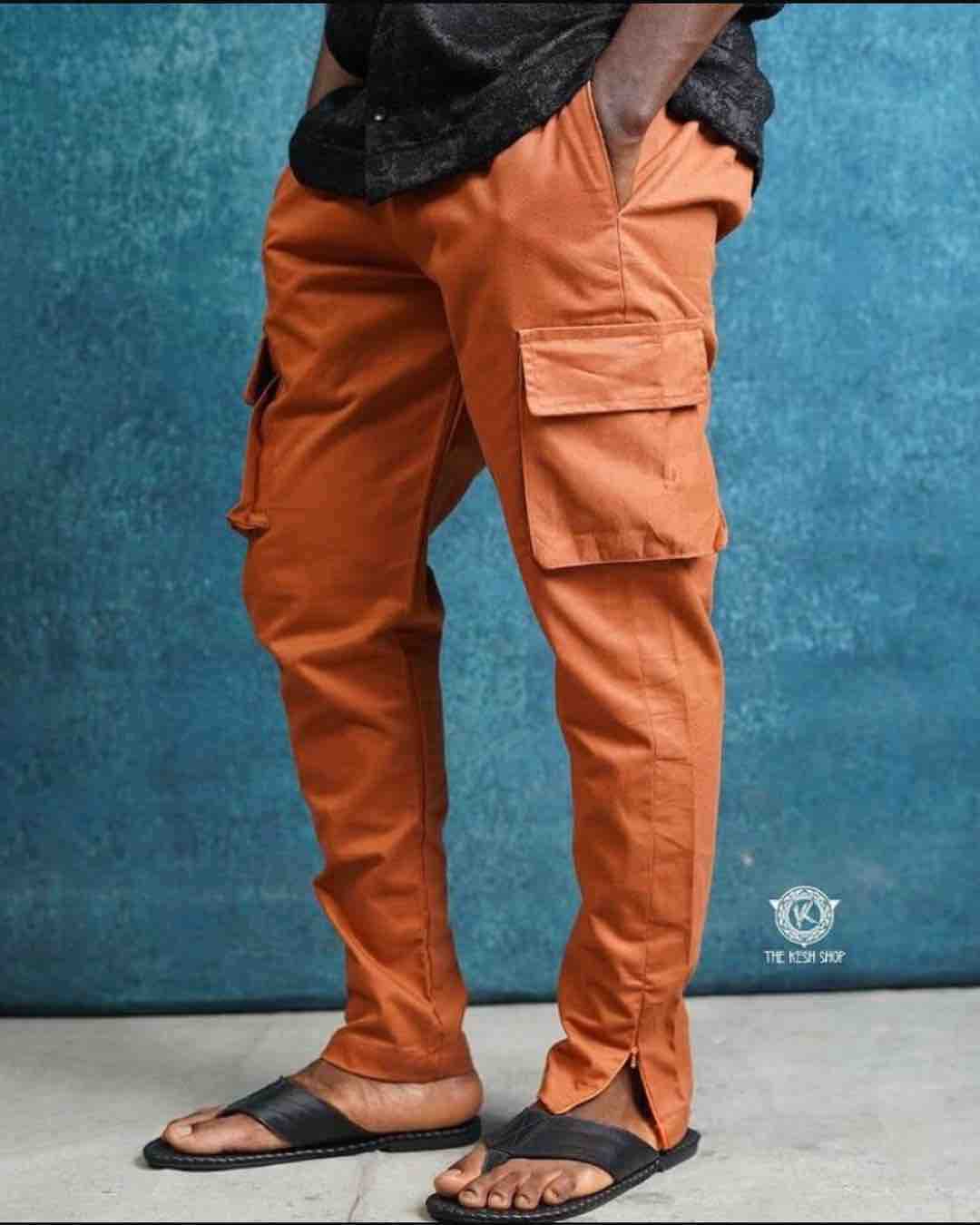 Men's Orange Combat Trousers