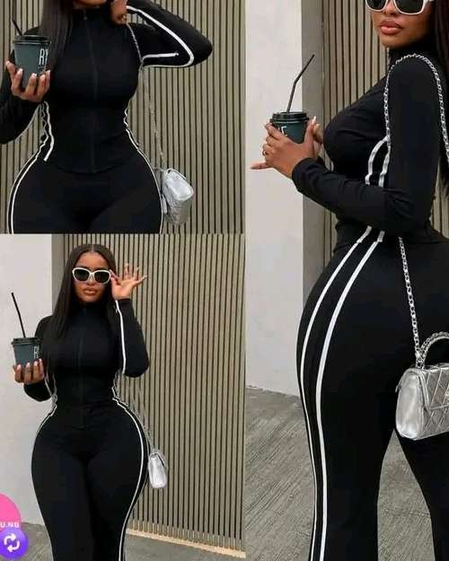 Women's Black Tracksuit Set
