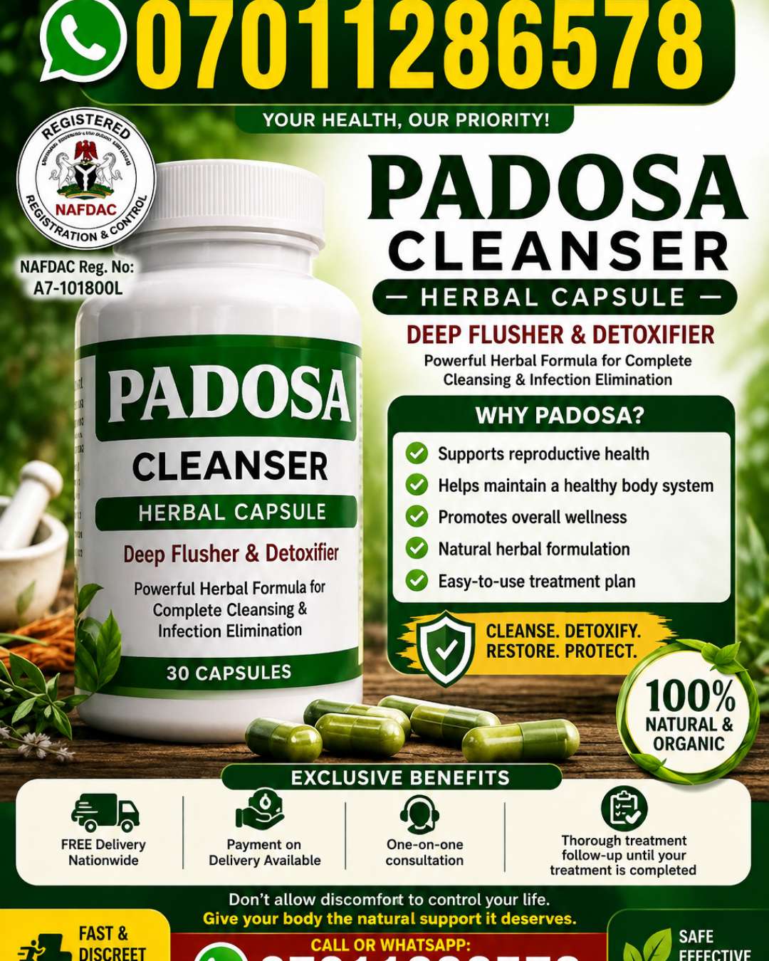 Padosa Cleanser Herbal Capsules