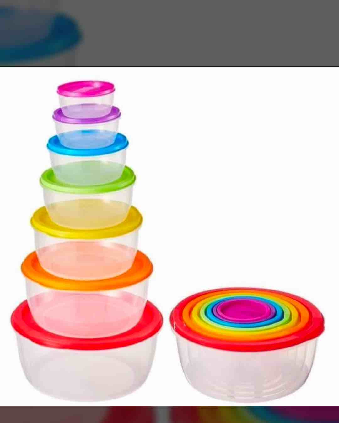 7-Piece Nesting Storage Bowls with Lids