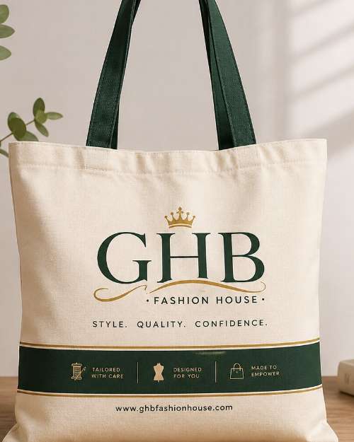 GHB Fashion House Canvas Tote Bag