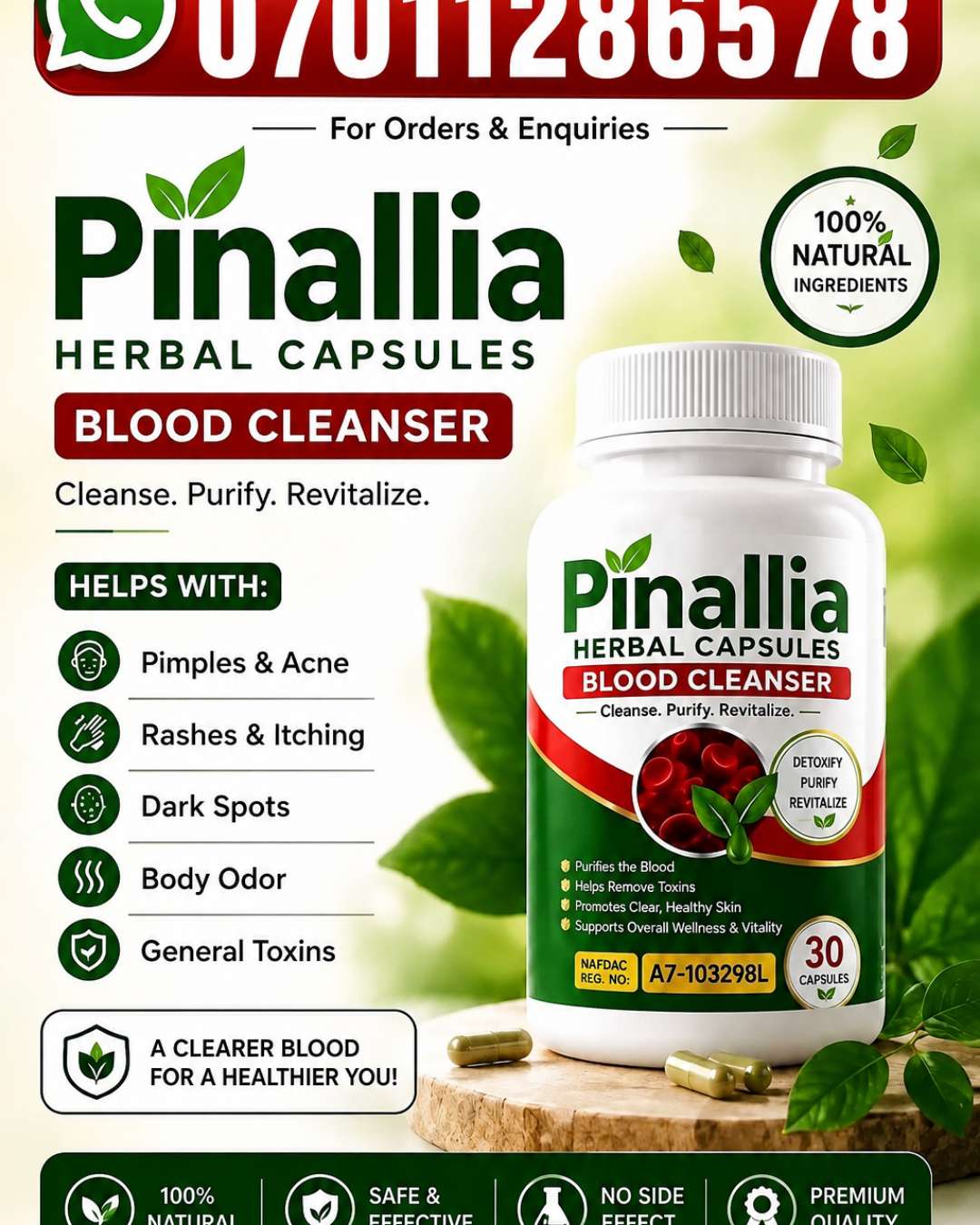 Pinallia Herbal Blood Cleanser Capsules