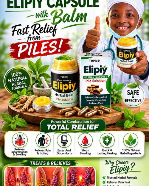 Elipiy Herbal Pile Solution Capsules and Balm