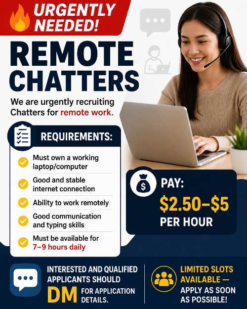 Remote Chatters Recruitment