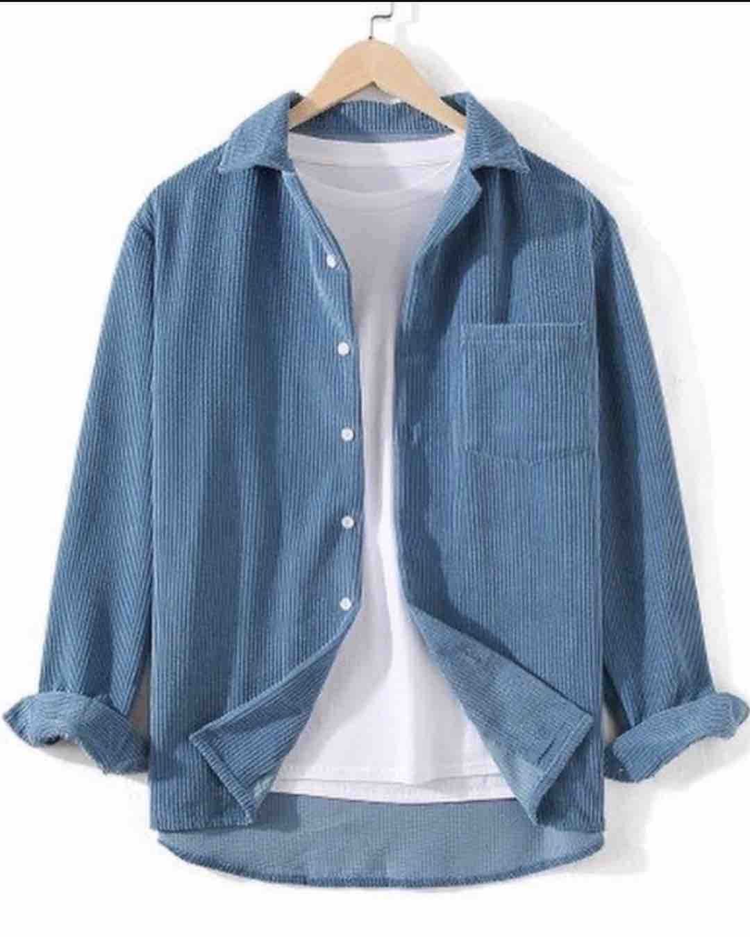 Unisex Corduroy Button-Up Shirt