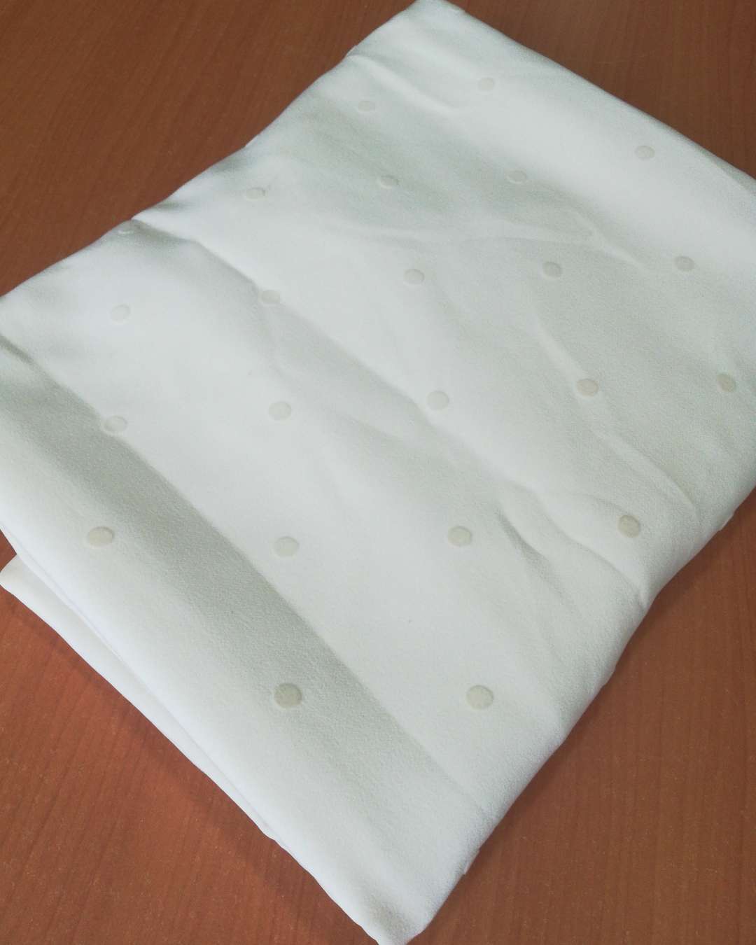 Off-White Polka Dot Crepe Fabric