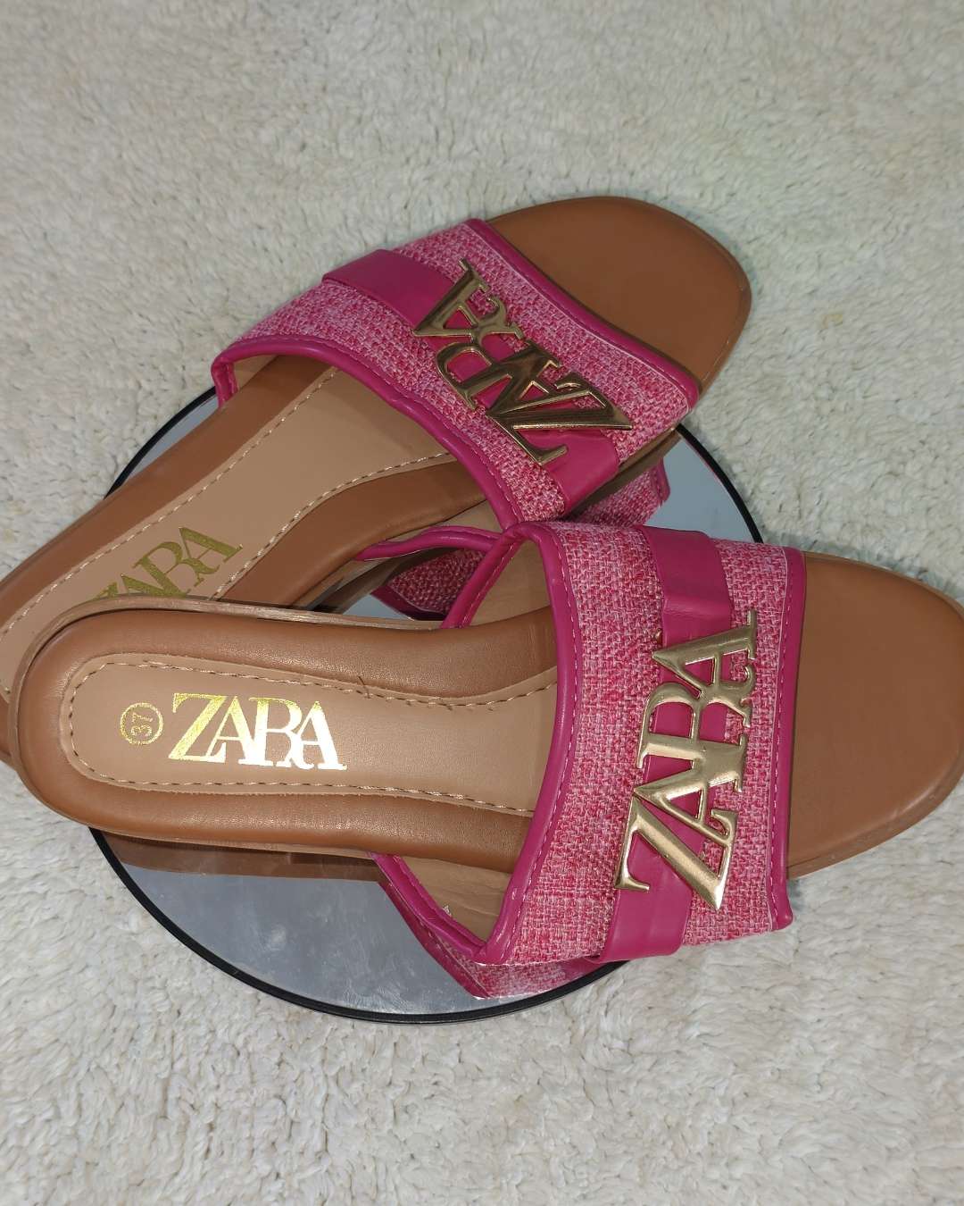Women's Pink Flat Slippers