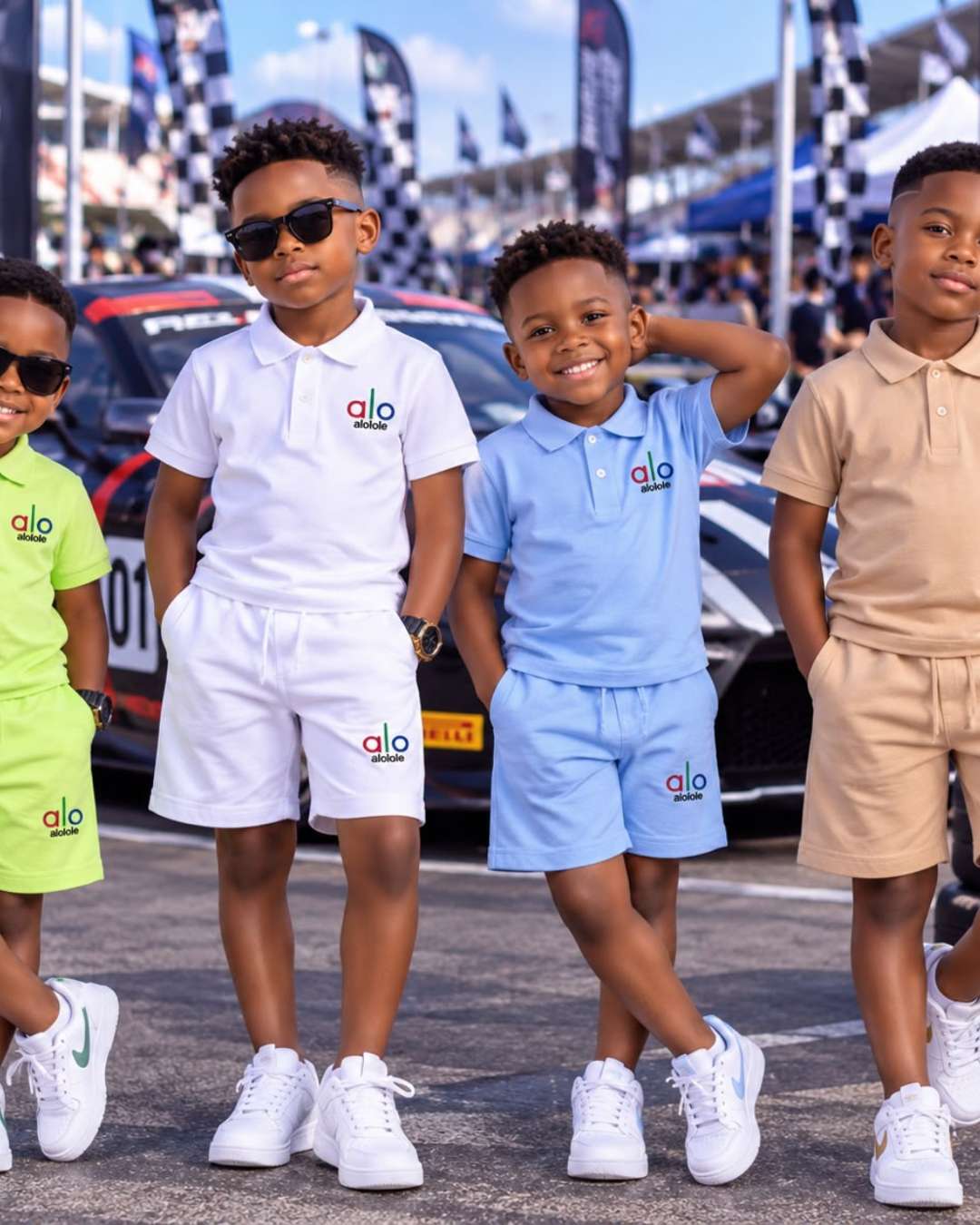 Kids' Polo Shirt and Shorts Set