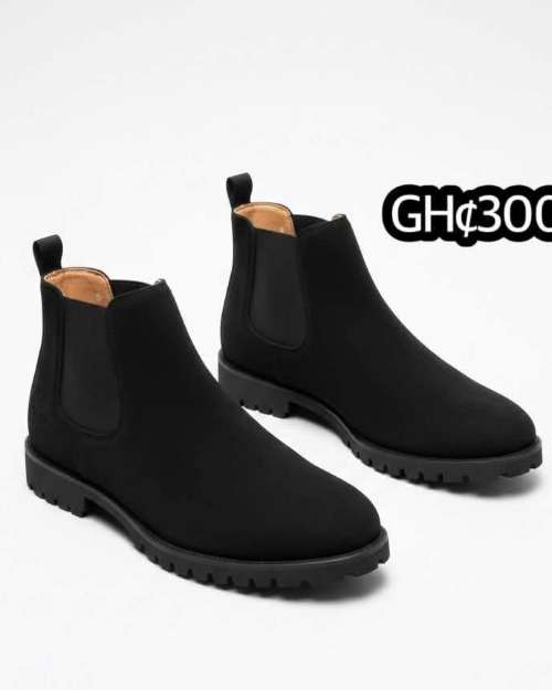Black Suede Chelsea Boots