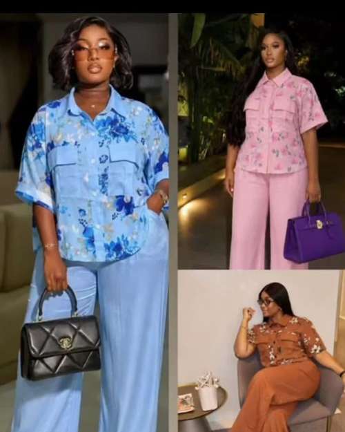 Floral Print Shirt and Wide-Leg Pants Set