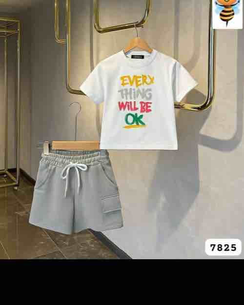 Kids' 'Everything Will Be OK' T-Shirt and Shorts Set