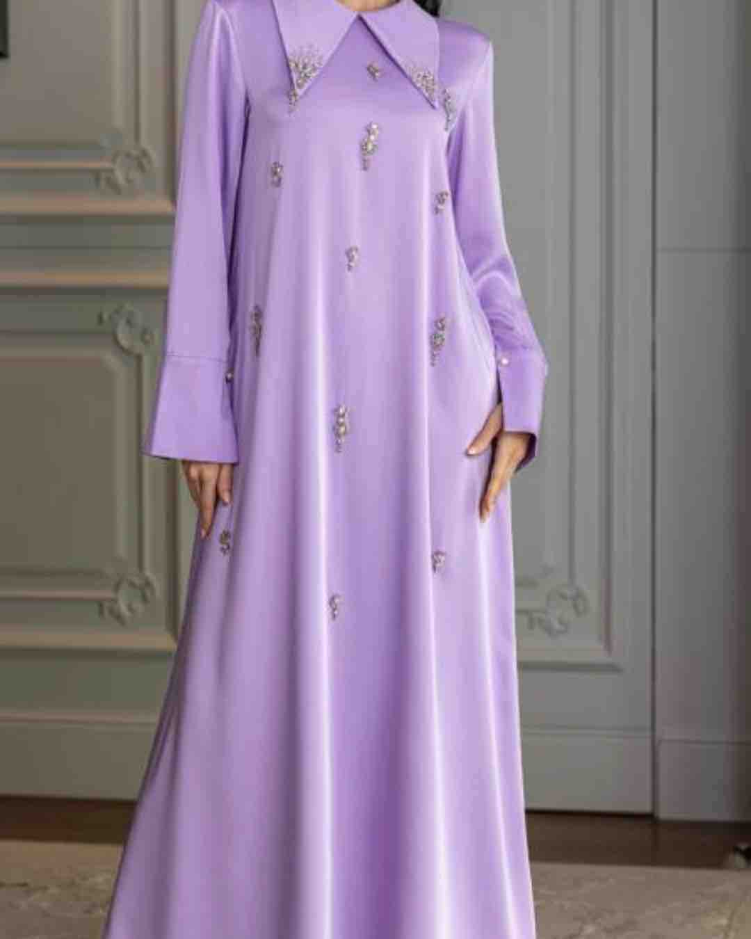 Embellished Long Sleeve Maxi Dress