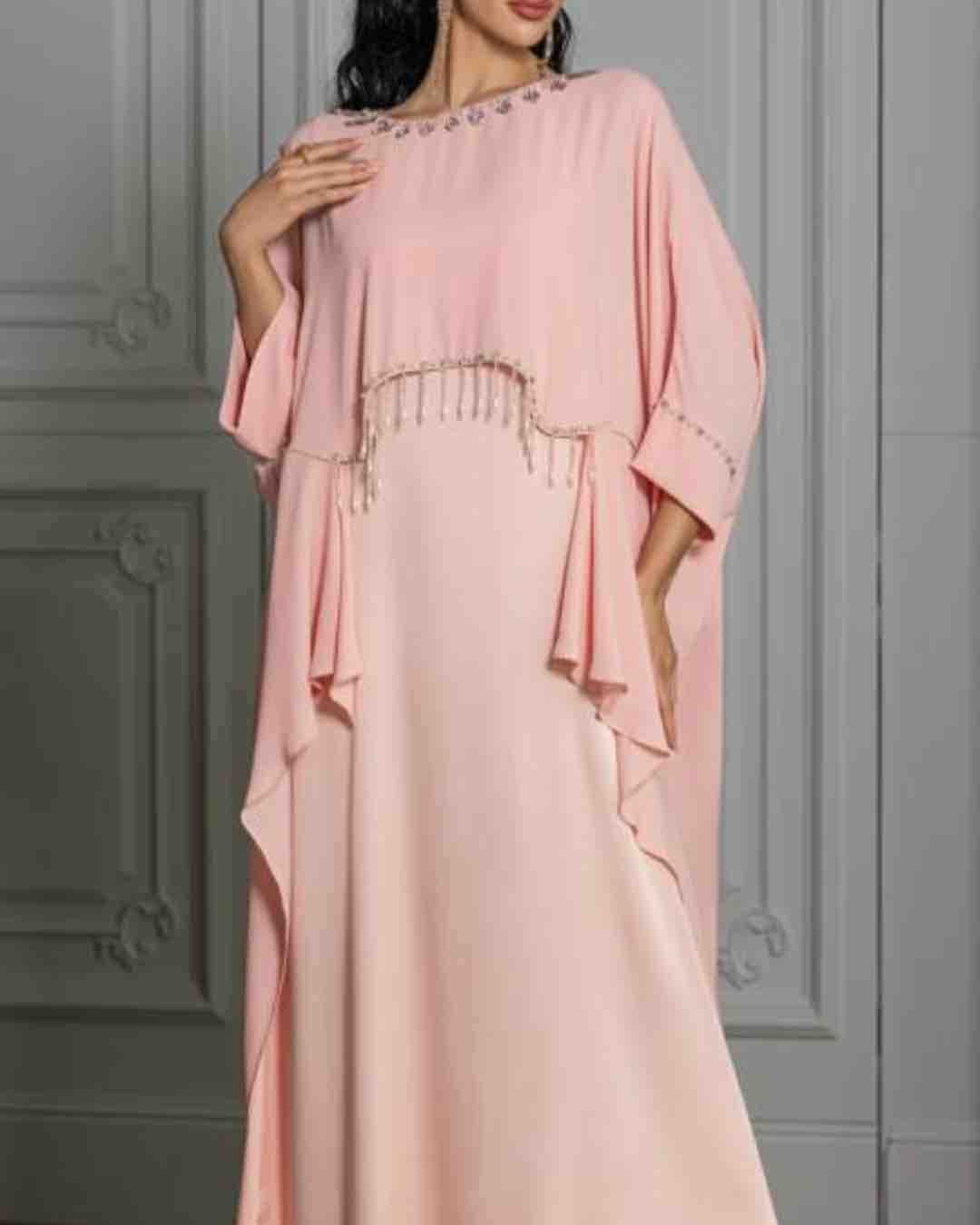Pink Two-Piece Capelet Dress