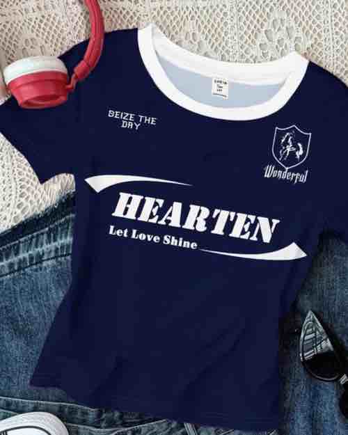 Kids' Navy Blue Graphic T-Shirt