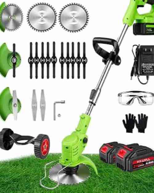 Cordless Electric Lawn Mower with 15 Blades