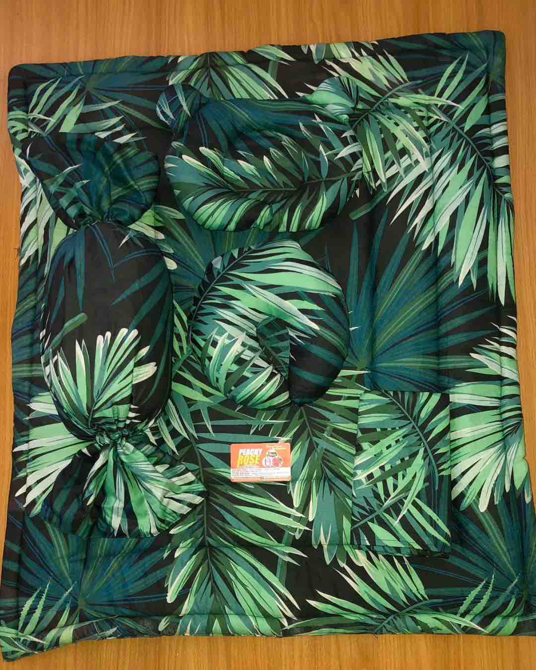 Peachy Rose Tropical Leaf Baby Bedding Set