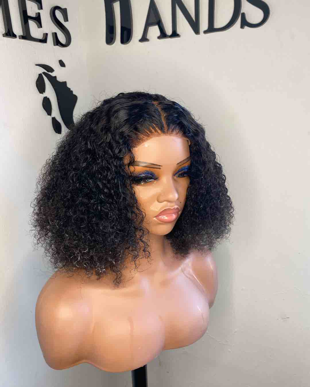 Afro Curly Wig with 4x4 Lace Closure