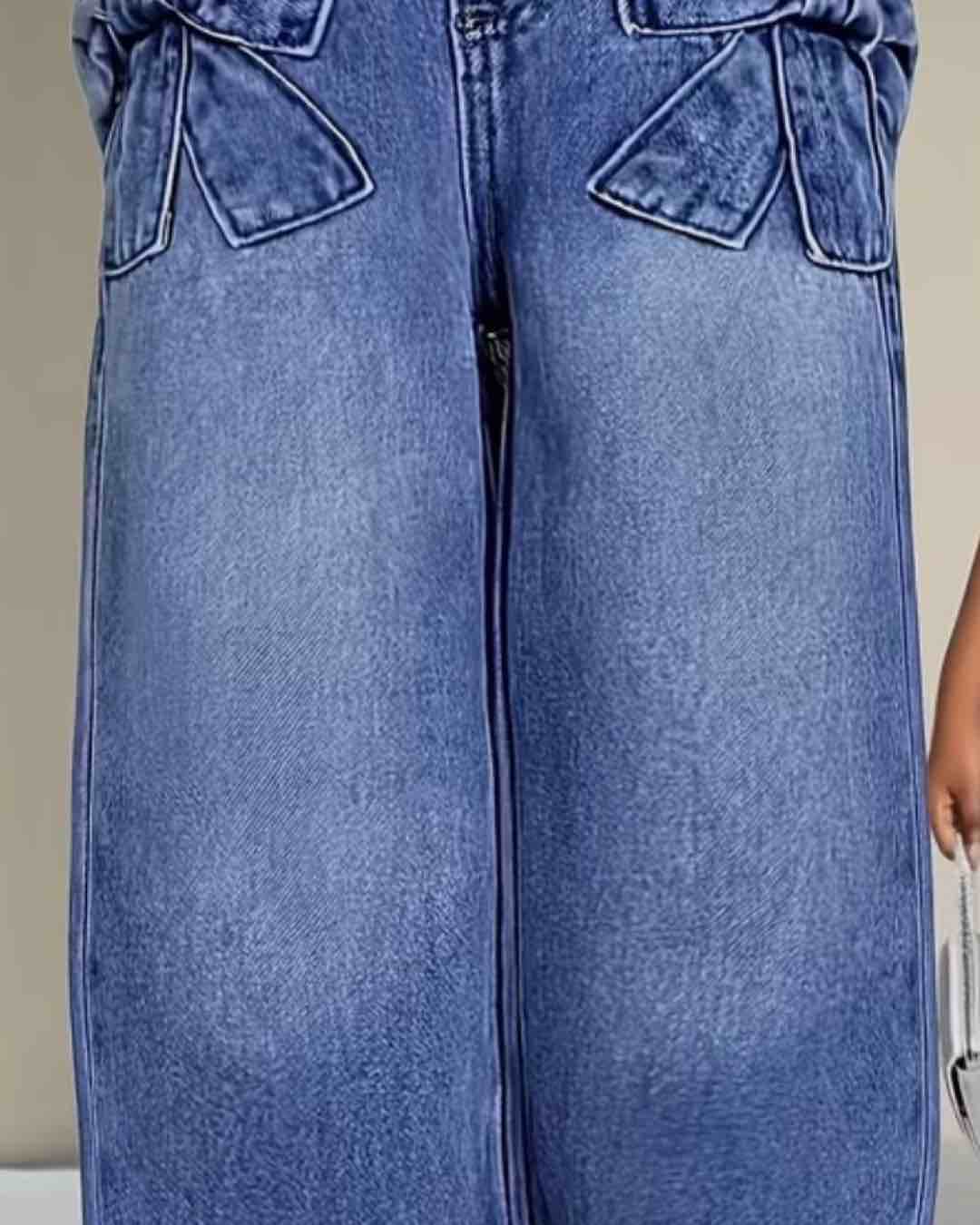 Kids' Bow Jeans Trousers